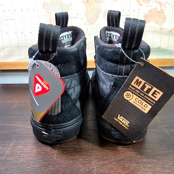 BRAND NEW Vans Sk8-Hi MTE-2 Waterproof Black Camo Suede Boot Mens 7.5 Womens 9.0 - Picture 5 of 7